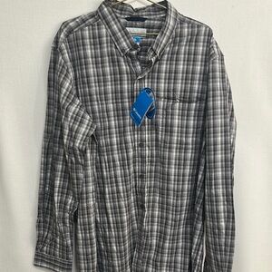 Men's Columbia Gray Plaid Shirt